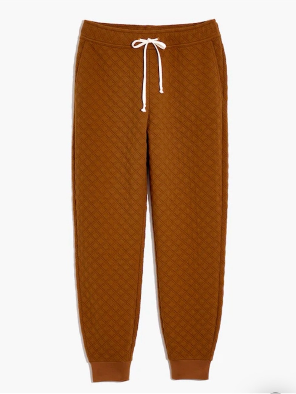 Madewell (Re)Sourced Quilted Jogger Sweatpants in Dried Cedar